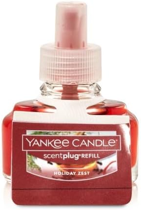 Yankee Candle ScentPlug Refill for Plug in Air Fresheners, Scented Oil Refills, Long Lasting Home Fragrance, Holiday Zest (Pack of 6)
