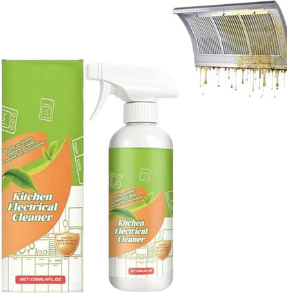 Electrolyzed Ion Kitchen Cleaner Spray, Kitchen Appliance & Grease Cleaner, Natural Enzyme Cleaners, Multi-Purpose Grime Remover for Pot, Oven, Stove, Range Hood & Countertops (1Pcs,120ml)