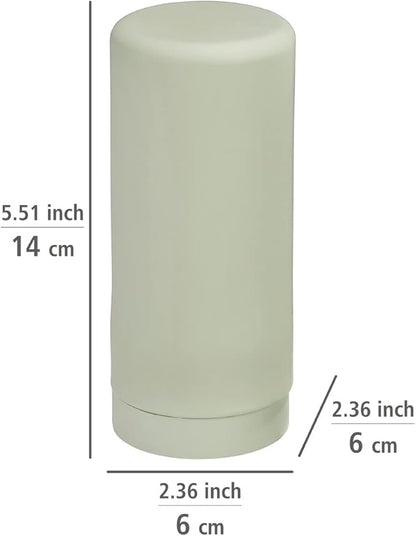WENKO Easy Squeeze Dish Soap Dispenser for Kitchen Sink, Squeeze Bottle for Washing Up Liquid and Hand Soap, Round refillable Plastic Bottles, Easy to Fill and to use, 8.5 oz, Light Green