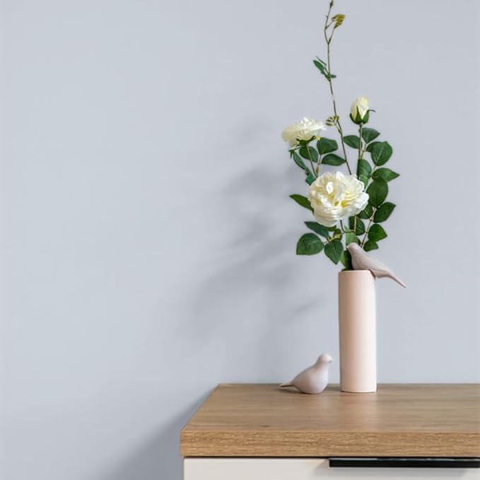 HeloHo 394"X15.7" Solid Light Blue Wallpaper Peel and Stick Matte Textured Wall Paper Self Adhesive Removable Waterproof Contact Paper for Living Room Bedroom Decor