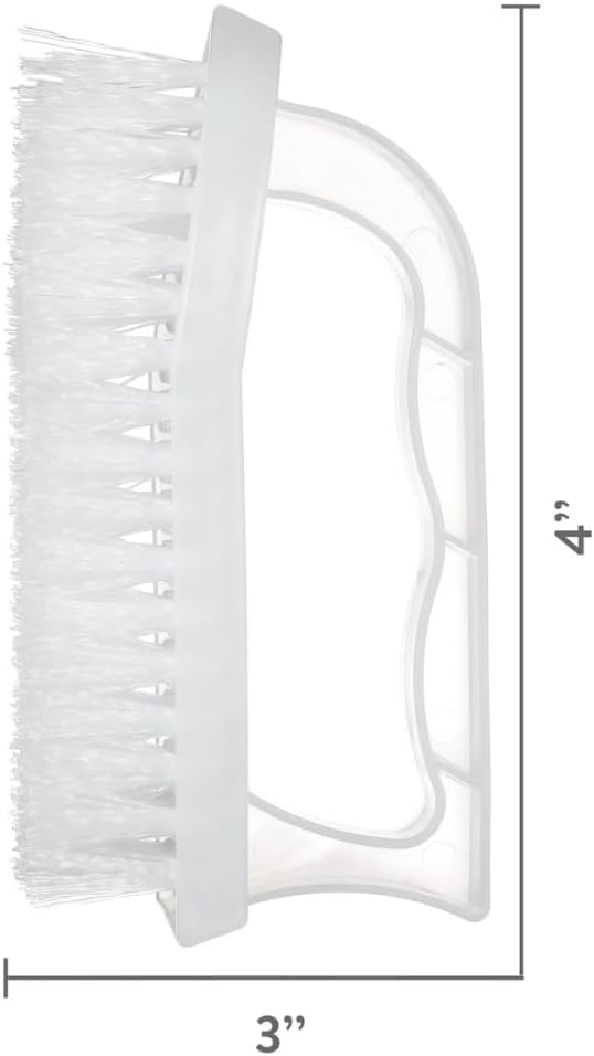 Iron Handle Multi-Purpose Cleaning Scrub Brush – Durable White Plastic Bristles, Comfortable Grip, Lightweight Household Tool for Kitchen, Bathroom, and More