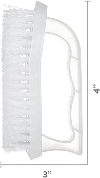 Iron Handle Multi-Purpose Cleaning Scrub Brush – Durable White Plastic Bristles, Comfortable Grip, Lightweight Household Tool for Kitchen, Bathroom, and More
