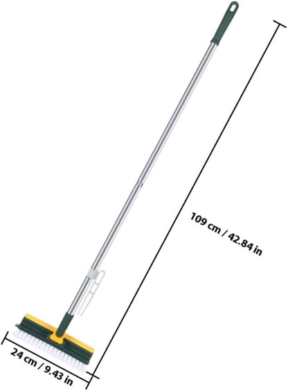 Bathroom Floor Scrub Brush with Long Handle Multi-Functional Green Tile and Carpet Scrubber for Shower and Floor Cleaning for Home Bathroom Use