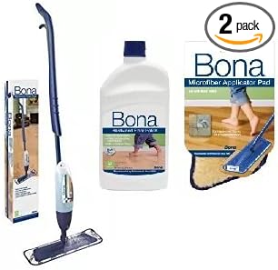 Bona Hardwood Floor Spray Mop, Includes 28.75 oz. Cartridge and Bona Hardwood Polish Kit with Applicator Pad