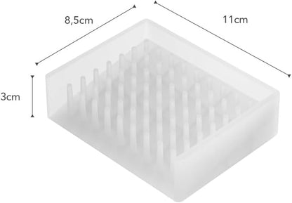 Yamazaki Home Float Self Draining Soap Tray - Floating Holder Dish for Sink - Silicone
