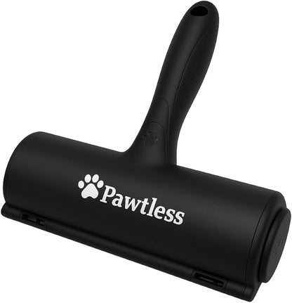 Pet Hair Remover Black - Reuseable Dog & Cat Hair Remover for Furniture, Clothes, Carpet, Car interiors- Eco-Friendly Lint Roller with Self-Cleaning Chamber- No Adhesive, No Refills Needed