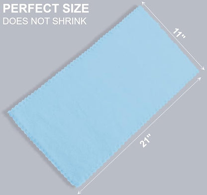 8 Pack Large Burp Cloths for Baby - 20" by 10" Ultra Absorbent Burping Cloth, Hand Washcloths, Newborn Towel - Milk Spit Up Rags - Burpy Cloths for Unisex, Boy, Girl - Burp Cloths Set(Aquamarine)