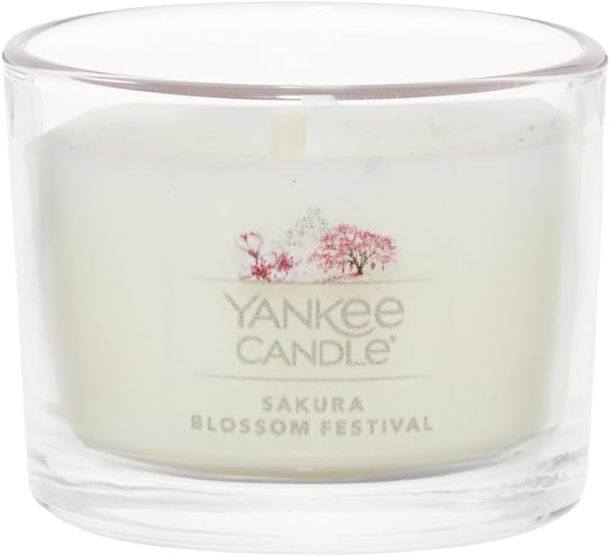 Yankee Candle Mini Jar Scented Candle, Sakura Blossom Festival Scent, 1.3 Ounce (Pack of 6)
