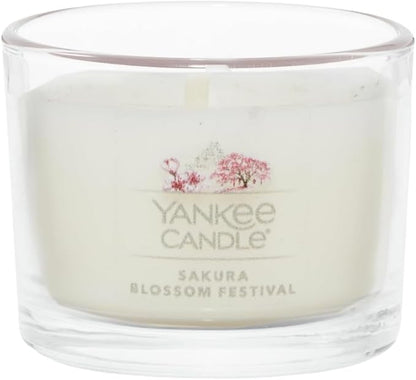 Yankee Candle Mini Jar Scented Candle, Sakura Blossom Festival Scent, 1.3 Ounce (Pack of 6)