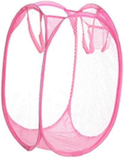 Fine Mesh Laundry Basket with Handles Nylon Dirty Clothes Storage Bin for Bedroom Dorm Bathroom Use Lightweight and Portable Organizer for Shoes and Blankets Random Random Color