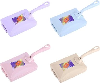 1pc Carpet Sweeper Gadgets for Home, Twin Roller Type Multi-Functional Hand-Held Brush Pet Hair Dust Scraps Paper Small Rubbish Cleaning with a Brush(Random Color)