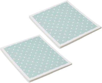 Martha Stewart Swedish Kitchen Absorbent Sponge Dish Cloths, Polka Dots, 8 Count