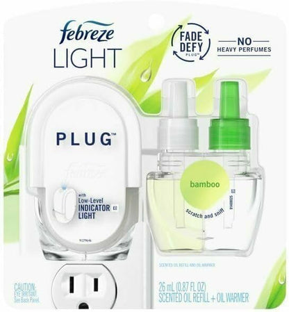 Generic Febreze Fade Defy Plug Air Freshener & Odor Fighter Starter Kit - 0.87 fl oz (Bamboo Scent)