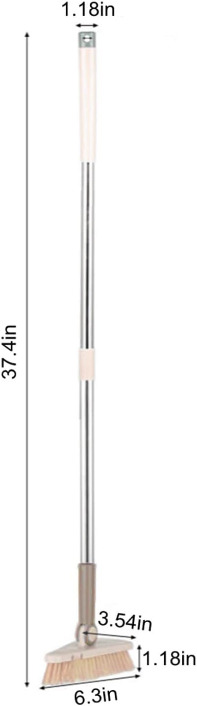 Cleaning Brush with Long Handle Floor Scrubbers for Tub Tile Cleaning Supplies Scrub Brush for Bathroom Bathtub Toilet Floor Kitchen Apartment Essentials forfor Women Men (Khaki)