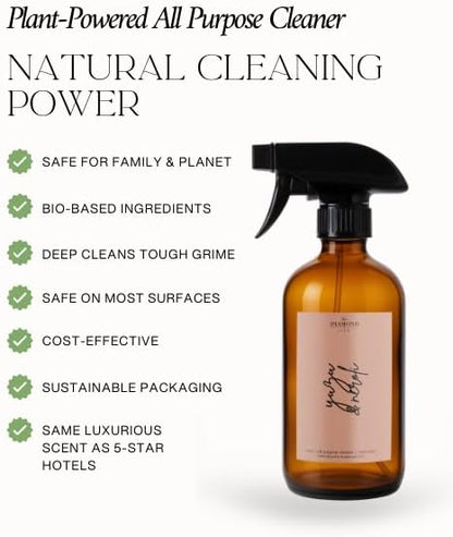 Home All-Purpose Cleaner – Yuzu & Neroli Scent – Plant-Powered, Non-Toxic Multi-Surface Cleaning Spray for Kitchen, Bathroom, Glass, Wood & More – 16 oz