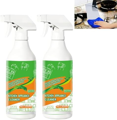 10.56oz Fly Natural Cleanse Formula to Household Appliances,Kitchen Heavy Duty Doaming Degreaser,Kitchen Appliance Cleaner,for Hold,Oven,Stove,Range Hood(2PCS)
