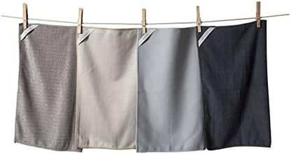 KAF Home Pantry Multipurpose Microfiber Textured Cleaning Cloth 4-Pack, 15 x 18-Inch, (1 Utility, 1 Stainless Steel, 1 Glass, 1 Wood)