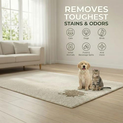 ProVetLogic Who Done It? - Pet Odor Eliminator for Home - Pet Stain Remover for Carpet, Couch, Bed - All Natural Cat & Dog Urine Enzyme Cleaner - Fresh Linen Scent - 32oz Spray Bottle