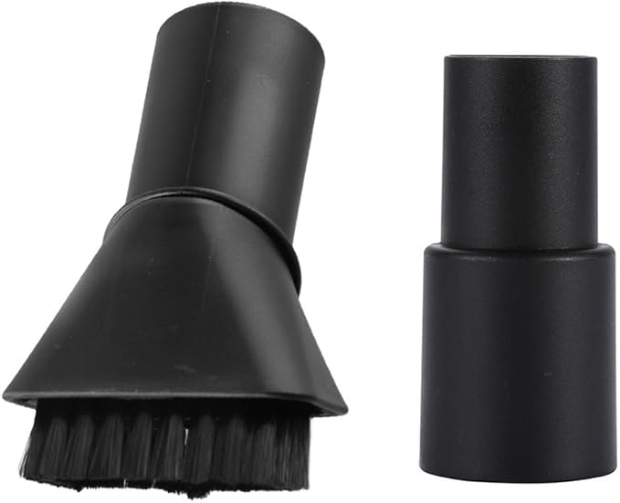 Round Vacuum Brush Set,Vacuum Dust Brush for Karcher WD2 WD3 WD4 WD5 Models, Dual Bristle Suction Brushes for Upholstery Carpet Dashboard Interior Cleaning with 32-35mm Adapter