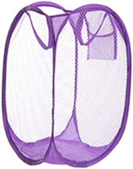 Fine Mesh Laundry Basket with Handles Nylon Dirty Clothes Storage Bin for Bedroom Dorm Bathroom Use Lightweight and Portable Organizer for Shoes and Blankets Random Random Color