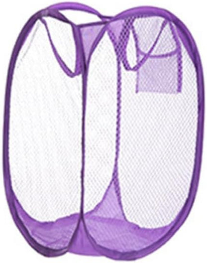 Fine Mesh Laundry Basket with Handles Nylon Dirty Clothes Storage Bin for Bedroom Dorm Bathroom Use Lightweight and Portable Organizer for Shoes and Blankets Random Random Color