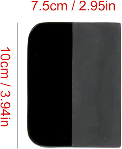 Black 4inch PPF TPU Rubber Squeegee Automotive Window Tint Wiper for Car Film Installing Vinyl Wrap PPF Application (Black Square)