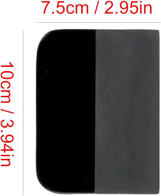 Black 4inch PPF TPU Rubber Squeegee Automotive Window Tint Wiper for Car Film Installing Vinyl Wrap PPF Application (Black Square)