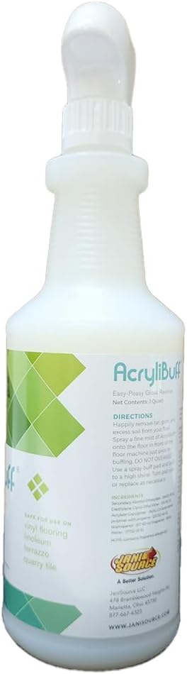 AcryliBuff Floor Spray On Buff Gloss Restorer, 1 Quart…