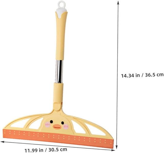 Operitacx Shower Squeegee and Glass Window Scraper Tool, Yellow Bathroom Cleaner for Mirrors, Tile Walls, Car Windows, and Floors, Versatile Household Cleaning Accessory