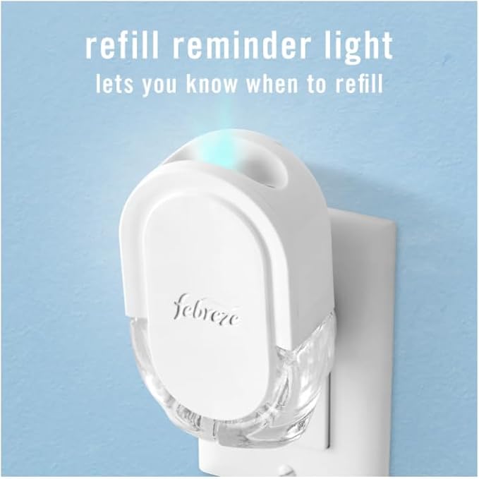 Feb-reze Plug in Air Freshener, Odor-Fighting Scented Oil Warmer Device, 2 Count, (1 pack) Total 2 count