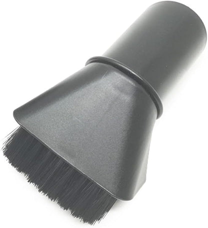 Round Vacuum Brush Set,Vacuum Dust Brush for Karcher WD2 WD3 WD4 WD5 Models, Dual Bristle Suction Brushes for Upholstery Carpet Dashboard Interior Cleaning with 32-35mm Adapter