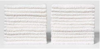 ECO Towels - 24 Pack Soft Washcloths, 100% Natural Cotton, 12x12 Inch Face Towels for Bathroom, Spa, Gym & Hotel Use, Highly Absorbent & Quick Dry, Reusable Cleaning Cloths for Home.