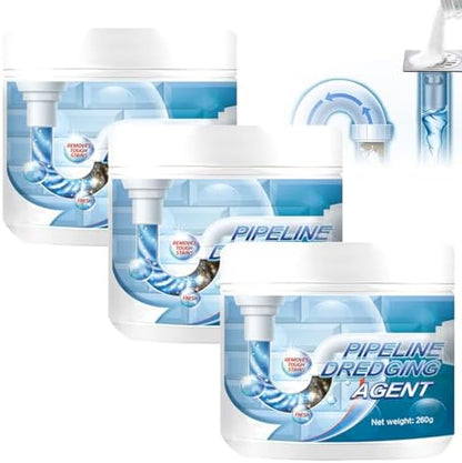 Powerful Pipe Dredging Agent for Kitchen and Toilet Pipelines,Pipeline Dredging Agent Express Dredging,Drain Clog Remover,Kitchen Sink Drain and Pipe Cleaner (3PCS)