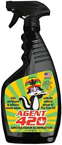 Agent 420 Odor Eliminator Trigger Spray, Tea Tree, 22 oz — Tea Tree Oil Breaks Down Smoke at the Molecular Level
