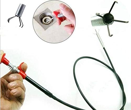 63 Inch Drain Pipe Cleaner,Drain Auger Hair Catcher, Sink Dredge Drain Clog Remover Cleaning Tools for Kitchen Bathroom Tub Toilet Washbasin Clogged Drains Dredge Pipe