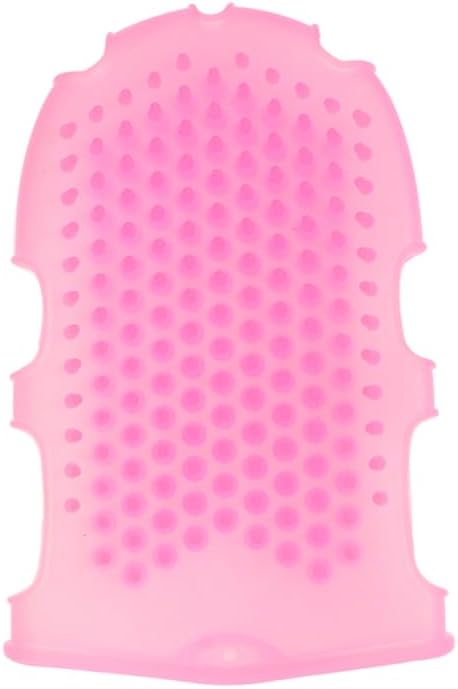 Mikinona Double Sided Silicone Bath Gloves Back Scrubber for Shower with Exfoliating Massage and Body Cleansing Scrubbers Soft Bath Glove Brush for Home Bathroom Use 6.69X4.33X0.82In