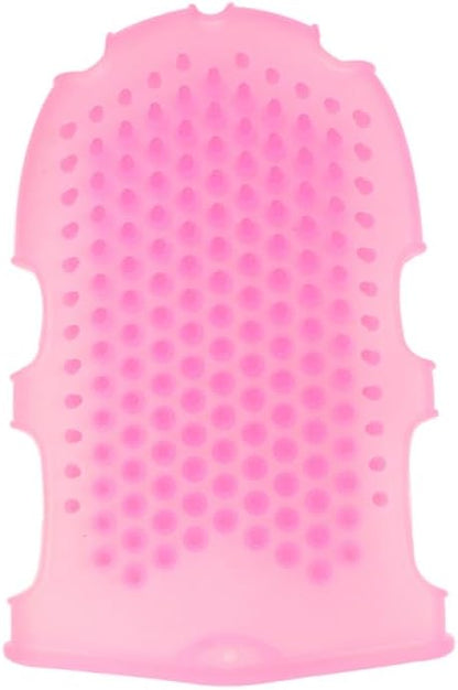Mikinona Double Sided Silicone Bath Gloves Back Scrubber for Shower with Exfoliating Massage and Body Cleansing Scrubbers Soft Bath Glove Brush for Home Bathroom Use 6.69X4.33X0.82In