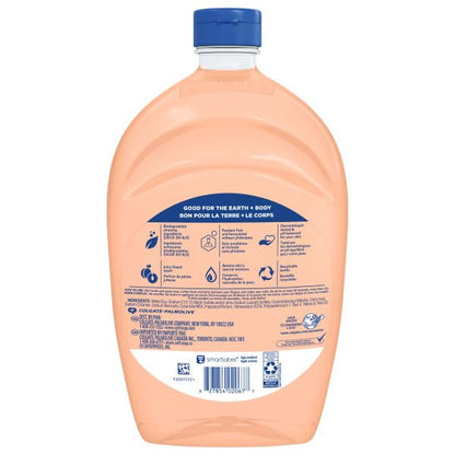Softsoap Juicy Peach Liquid Hand Soap, Kitchen and Bathroom Hand Soap, Rich Fruity Scent, 50 fl oz Refill Bottle (Pack of 2)