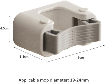 Broom Holder Wall Mount Mop and Command Broom Hanger Organizer Wall Mount Self Adhesive (Single Clip)