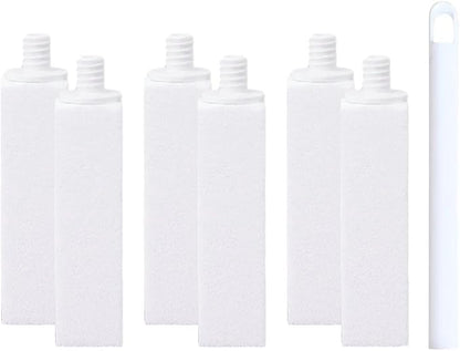 Replaceable Pumice Stone for Toilet Cleaning, Eco Friendly Pumice Stone for Effective Toilet Scrubbing, Non Scratch Durable Toilet Brush Cleaner (6, White)