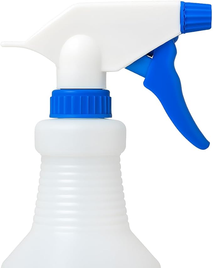 BREVON 32 oz All Purpose Plastic Spray Bottle,4 Pack Refillable Trigger Sprayer for Cleaning, Gardening, and Household Use, Clear Container (4)