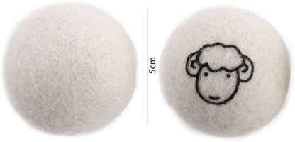 Generic Reusable Wool Dryer Balls Fabric Softener Ball Wool Laundry Ball Reducing Clothing Wrinkles,Saving Drying Time and Fabric Fluffier(2 pcs-no Pattern), AM17CD0ADMWUS