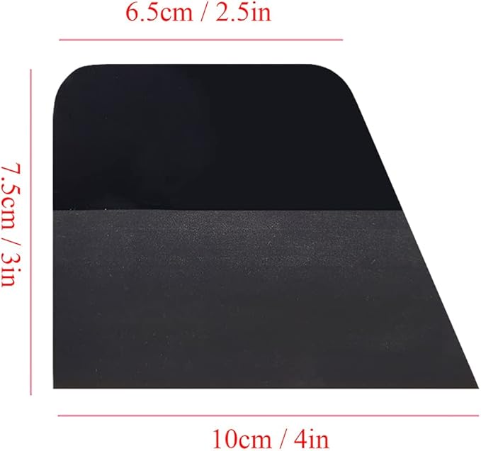 Professional TPU Rubber Squeegee for Vinyl Wraps, Car Window Glass Tinting PPF Coating Film Installation, Tint Squeegee Water Blade Scraper for Paint Protection Film (Black)