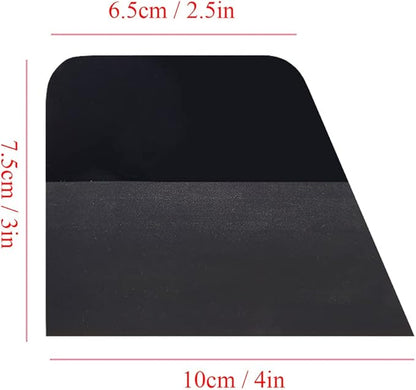 Professional TPU Rubber Squeegee for Vinyl Wraps, Car Window Glass Tinting PPF Coating Film Installation, Tint Squeegee Water Blade Scraper for Paint Protection Film (Black)