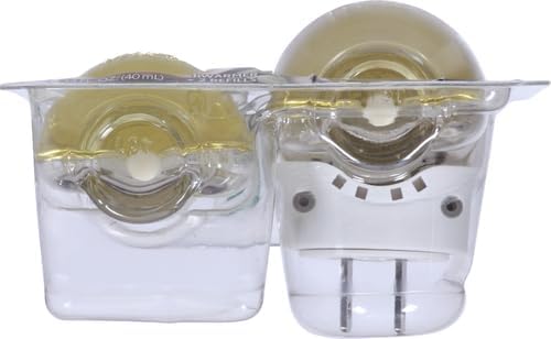Air Wick Plug in Scented Oil Starter Kit (Gadget + 2 Refills), White Sage & Mahogany, Air Freshener, Essential Oils (Pack of 2)