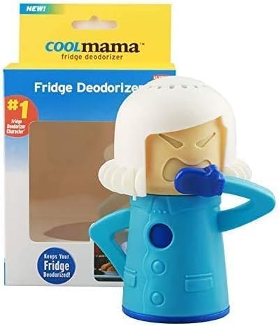 Angry Mama Microwave Cleaner, Cool Mama Fridge Odor Absorber Deodorizer Gift Boxed (Yellow)