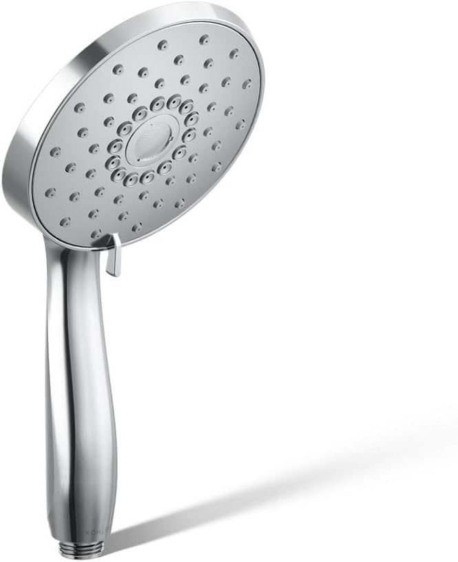 KOHLER K-22165-G-CP Forte® Multifunction Hand Shower Head, Handheld Showerhead with 3 Spray Settings, 1.75 GPM, Polished Chrome
