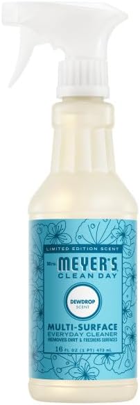 Mrs. MEYER'S CLEAN DAY Kitchen Essentials Set, Includes: Hand Soap, Dish Soap, and All Purpose Cleaner, Dewdrop, 3 Count Pack