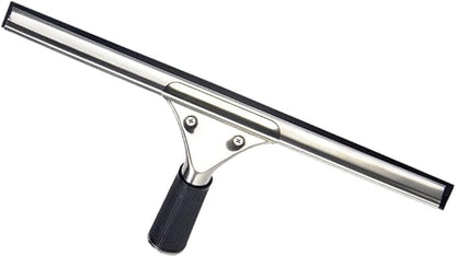45cm 18in Grip Glass Squeegee for Window Cleaning,Stainless Steel All Purpose Squeegee with Non-Slip Handle for Shower Doors Window Car Mirror Glass (18in/45cm, Black)
