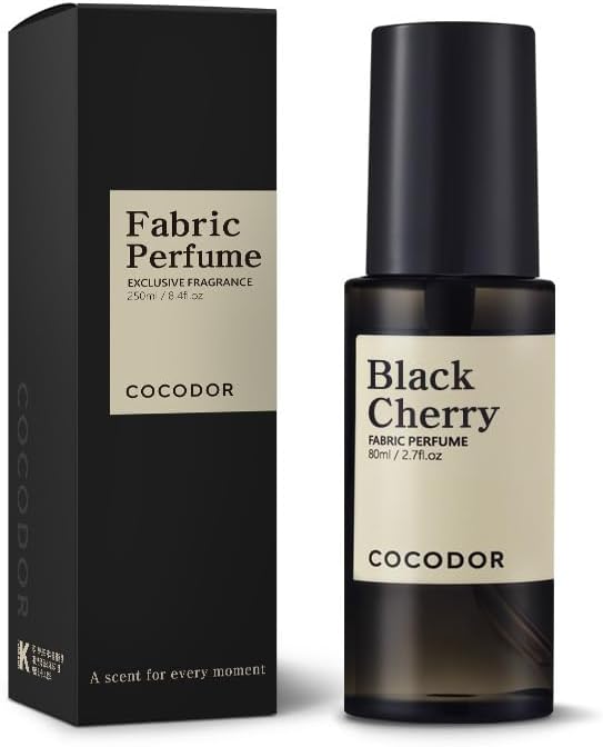 COCODOR Fragrance Room Spray /Black Cherry/ 2.7oz(80ml)/ Made with Essential Oils, scented room closet fabric odor eliminator spray